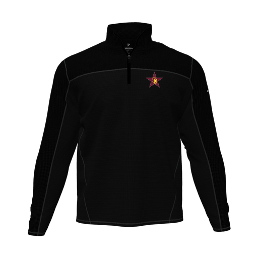 [CUS-DFW-QTRZ-PER-LSL-BLK-AS-LOGO1] Quarter Zip Pullover (Adult S, Black, Logo 1)