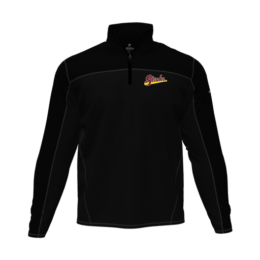 [CUS-DFW-QTRZ-PER-LSL-BLK-AS-LOGO3] Quarter Zip Pullover (Adult S, Black, Logo 3)