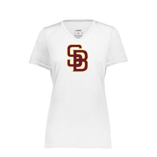 [6844.005.XS-LOGO2] Women's SoftTouch Short Sleeve (Female Adult XS, White, Logo 2)