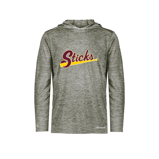 [FOLHCGGY-AS-LOGO3] Decker Men's Charge Hoodie (Adult S, Gray, Logo 3)