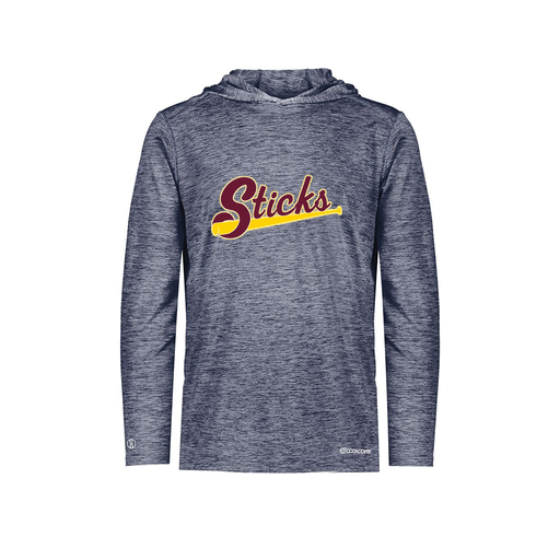 [FOLHCGNV-YS-LOGO3] Decker Youth Charge Hoodie (Youth S, Navy, Logo 3)