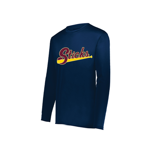 [222822.065.XS-LOGO3] Men's LS Smooth Sport Shirt (Adult XS, Navy, Logo 3)
